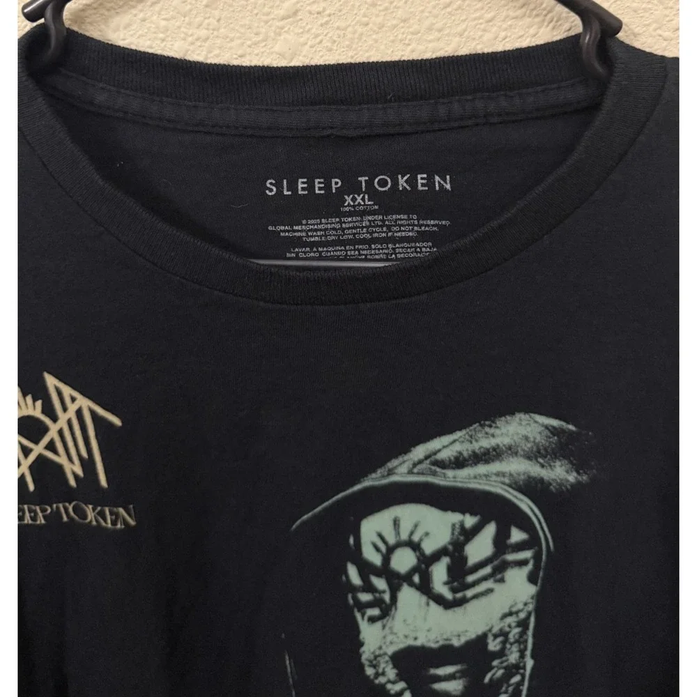 Sleep Token Vessel Graphic T-Shirt Black XXL Band Merch Short Sleeve Cotton